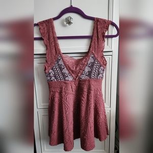 Free People Pink Top Size S